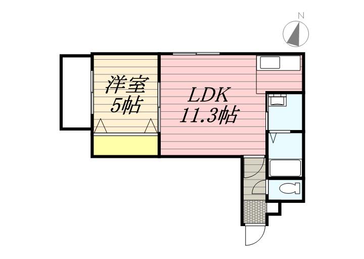 KING HOUSE KANJYODORI HIGASHIキン(1LDK/3階)の間取り写真