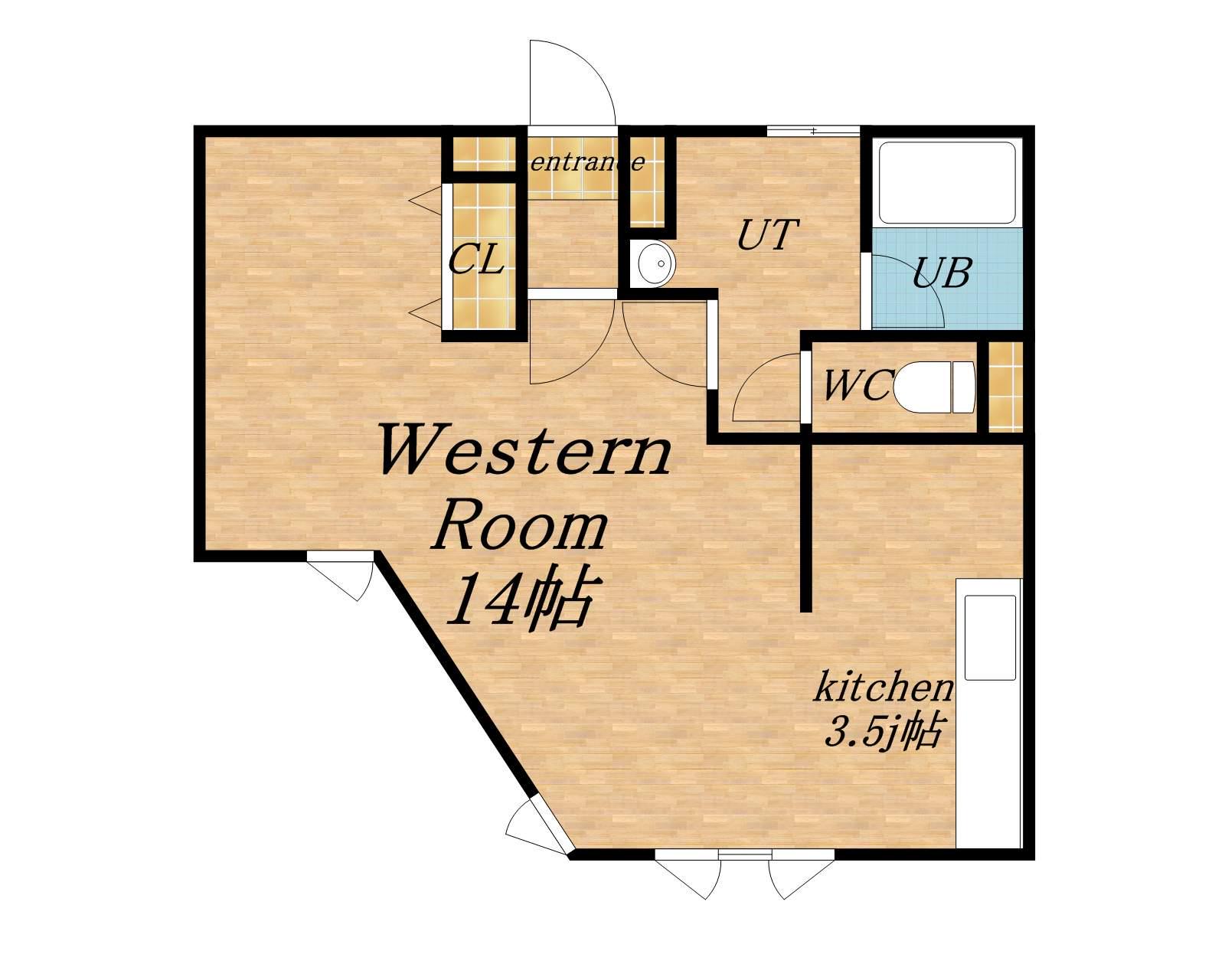 SHADE(1K/1階)の間取り写真