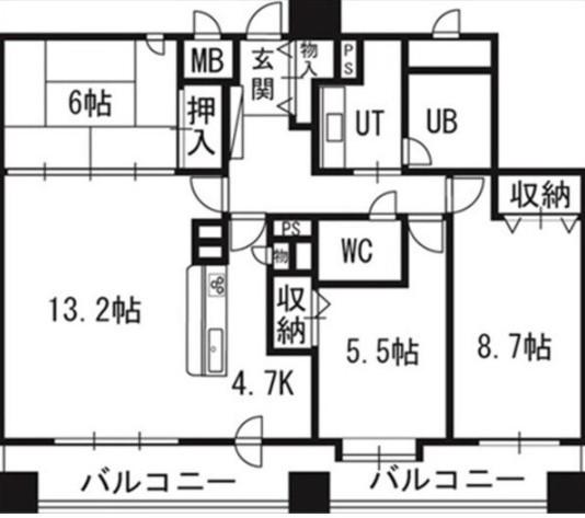 PRIME URBAN円山北四条(3LDK/10階)の間取り写真