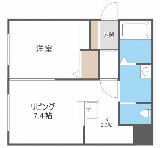 AGITO北ノ沢(1LDK/3階)の間取り写真