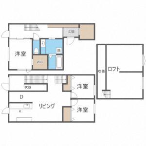 ＴＯＵ八軒(3LDK)の間取り写真