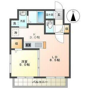 スペチアーレ札幌(1LDK/6階)の間取り写真