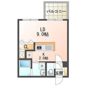 スペチアーレ札幌(1K/6階)の間取り写真