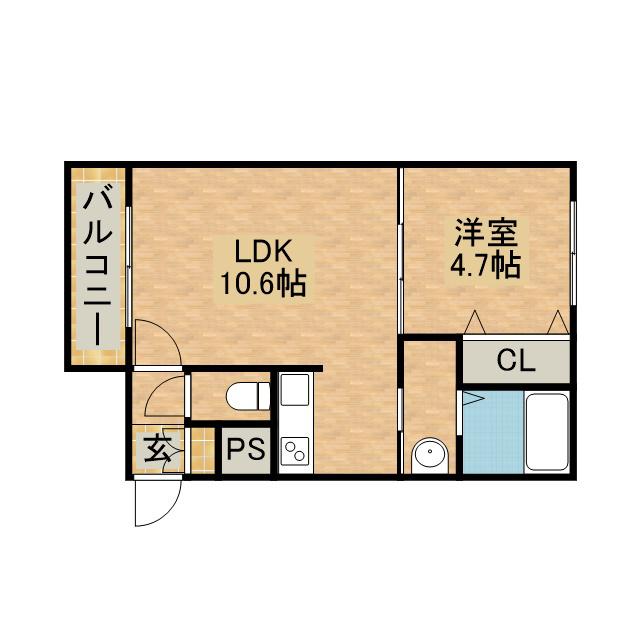 COZY PLACE琴似(1LDK/4階)の間取り写真