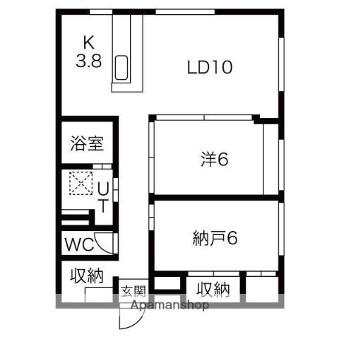 ディア麻生(2SLDK/1階)の間取り写真