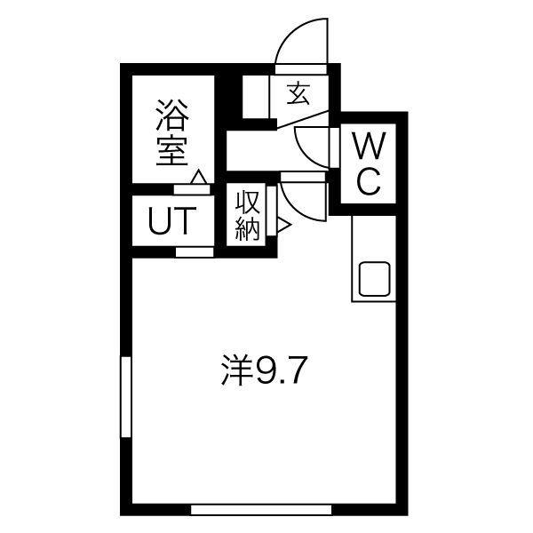 CASA COMODO(ワンルーム/4階)の間取り写真