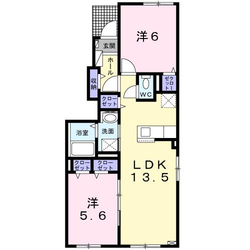 スターボニート(2LDK/1階)の間取り写真