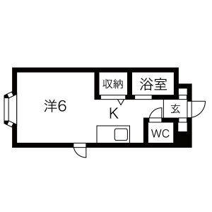 ARSリラハイツ(1K/2階)の間取り写真