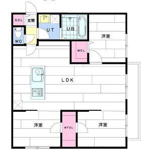 FORESTA FUSHIMI(3LDK/3階)の間取り写真