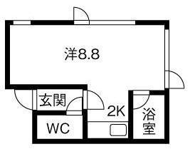 大洋ビバレッジ(1K/1階)の間取り写真