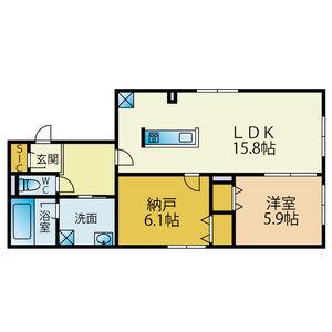 LU PIONIA(2LDK/2階)の間取り写真