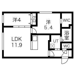 PRECIOUS KOTONI (2LDK/1階)の間取り写真