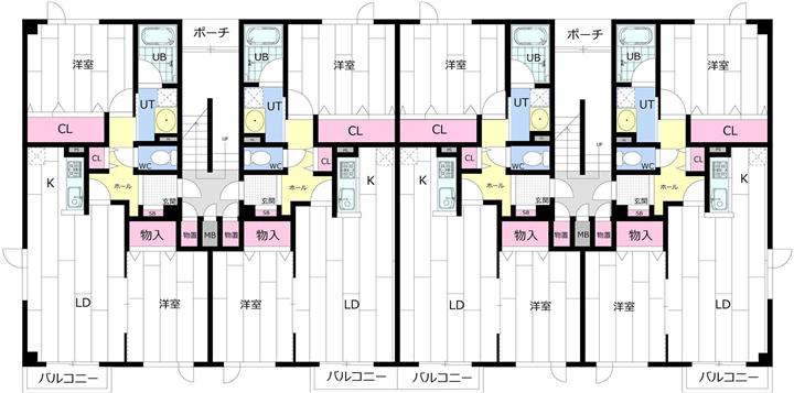 AーDASH 1ST(2LDK/2階)の間取り写真