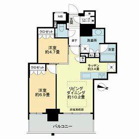 ザ・札幌タワーズ イーストタワー(2LDK/27階)の間取り写真
