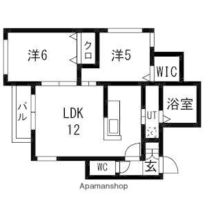 KKルミナス(2LDK/1階)の間取り写真