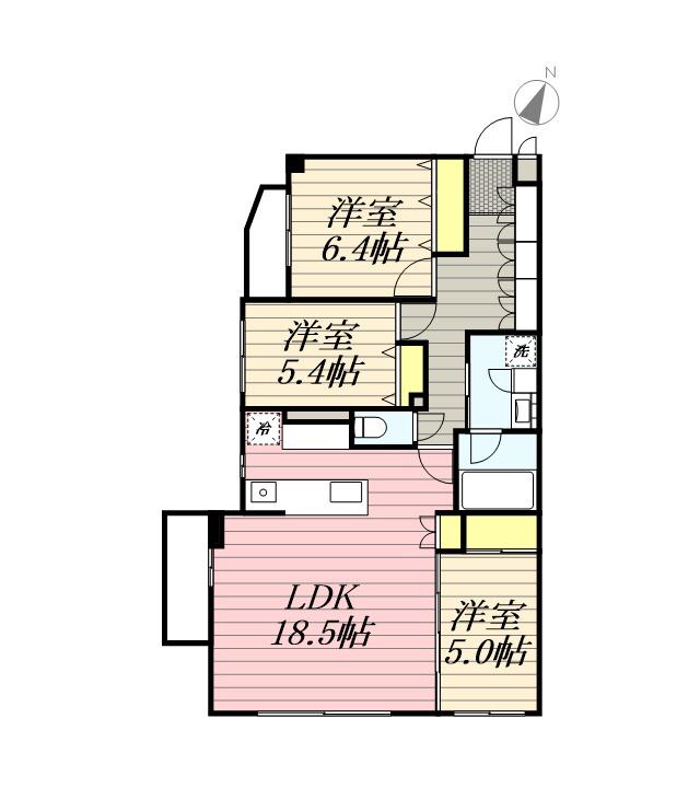 SーRESIDENCE南円山BLAZE(3LDK/1階)の間取り写真