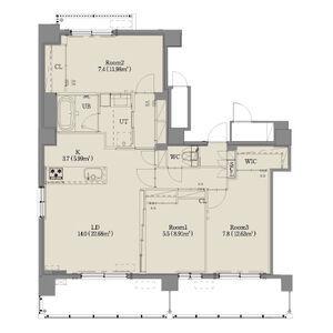 ジラフ大通西15プレミア(3LDK/11階)の間取り写真