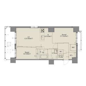 ジラフ大通西15プレミア(2LDK/3階)の間取り写真