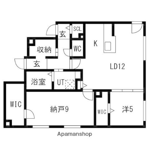 アルファレジデンス麻生(2LDK/1階)の間取り写真
