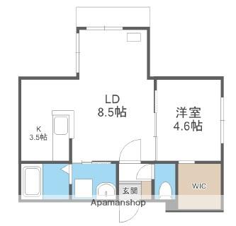 ETERNITY20(1LDK/1階)の間取り写真