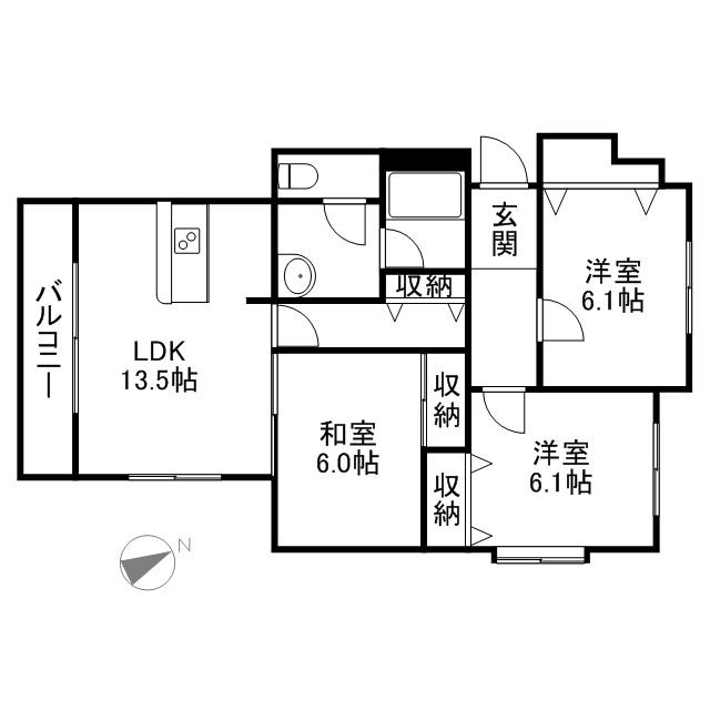 ブリーズⅤ(3LDK/3階)の間取り写真