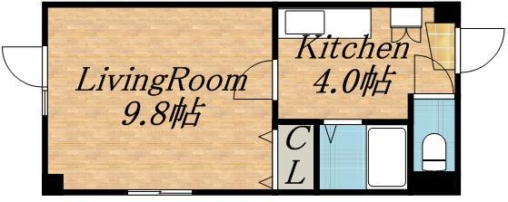 コア136(1K/3階)の間取り写真
