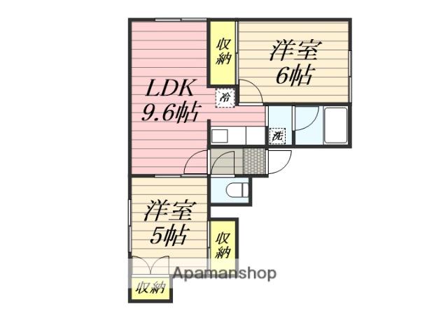 エクセルAハイツ(2DK/3階)の間取り写真