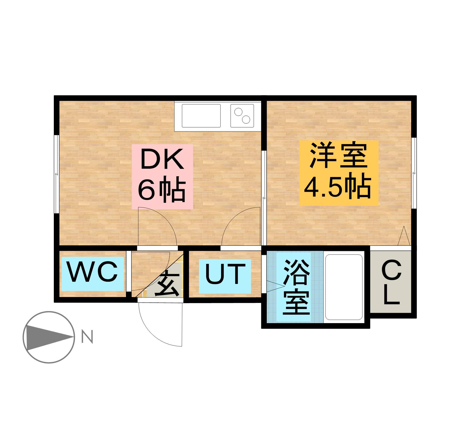 RYSM424(1DK/2階)の間取り写真