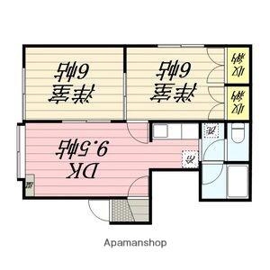 エクセルBハイツ(2DK/3階)の間取り写真