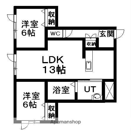 ラントシャイネンM(2LDK/3階)の間取り写真