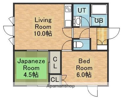 ファーストコート宮の沢(2LDK/2階)の間取り写真