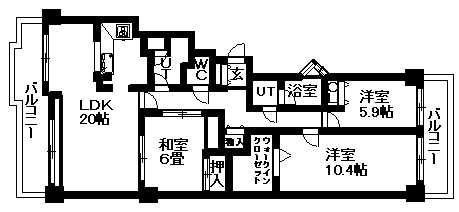 グランヴィスタ円山公園(3SLDK/2階)の間取り写真
