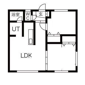ピュア18(2LDK/3階)の間取り写真