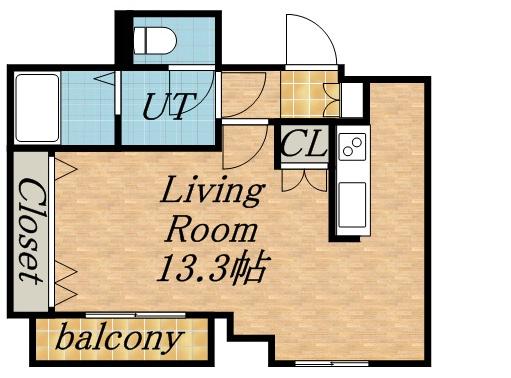 ノンナミーア(1K/7階)の間取り写真
