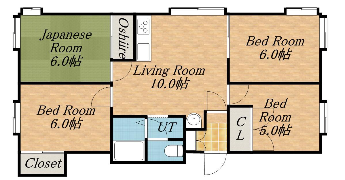 メゾンドパーク(4LDK/1階)の間取り写真