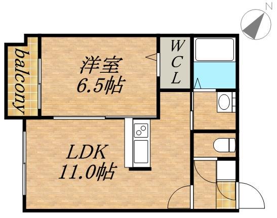 プレミアシティ札幌(1LDK/2階)の間取り写真