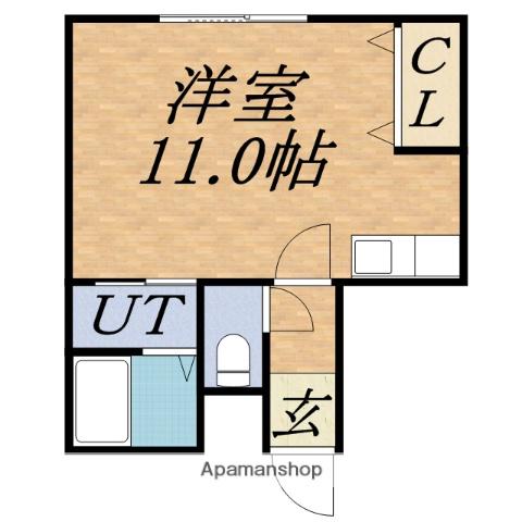 ルピナス7・8(ワンルーム/1階)の間取り写真