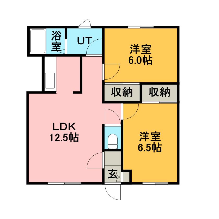 第6Tハイツ(2LDK/2階)の間取り写真