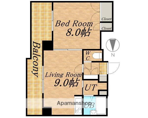 ARMS美術館通Ⅰ(1LDK/4階)の間取り写真