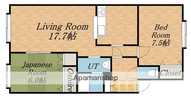 ウィズヤマダ(2LDK/2階)の間取り写真