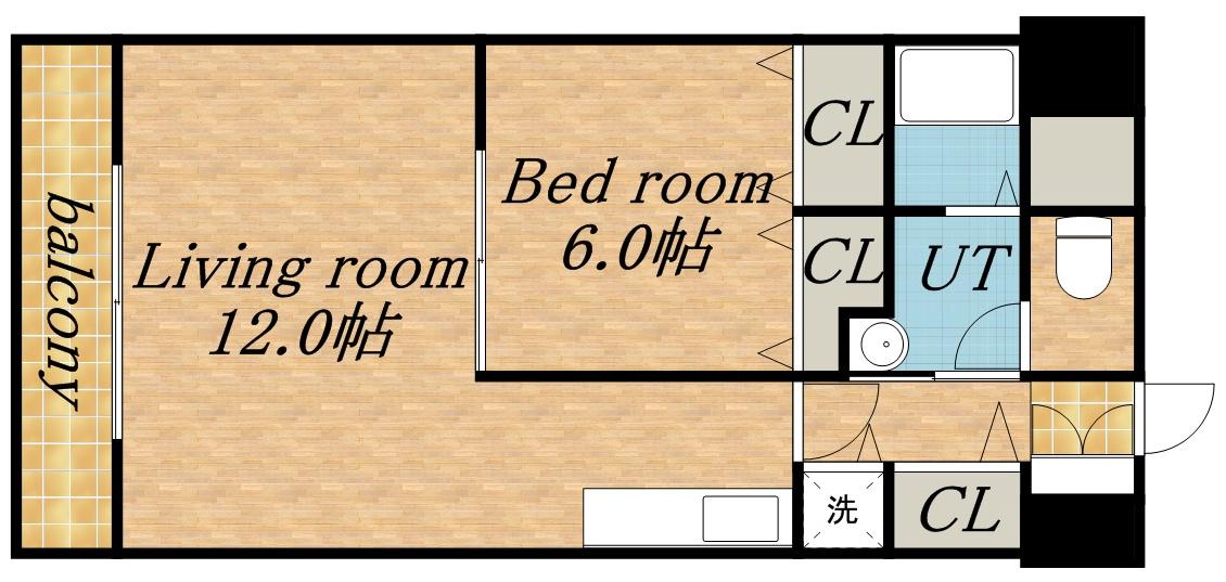 セゾンドブランシェ南3条(1LDK/5階)の間取り写真