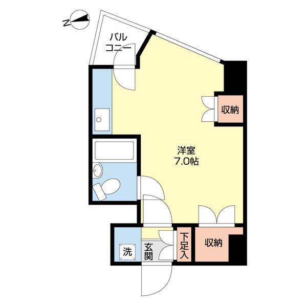 プライムパーク円山公園(ワンルーム/4階)の間取り写真