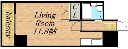 ネオアージュ裏参道(ワンルーム/8階)の間取り写真