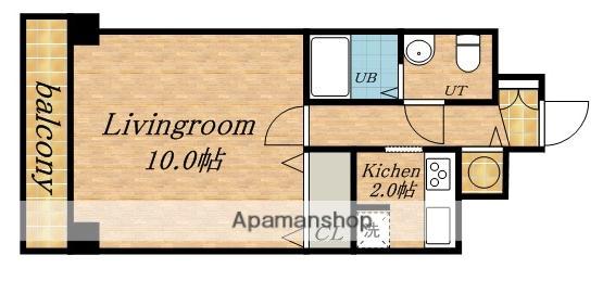 エステトーワ(1K/9階)の間取り写真