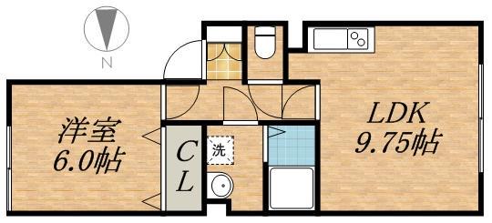 ハイセレール中島公園(1LDK/1階)の間取り写真