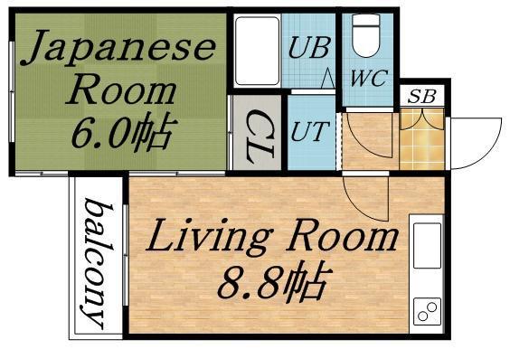 プレサント琴似1-3(1LDK/1階)の間取り写真