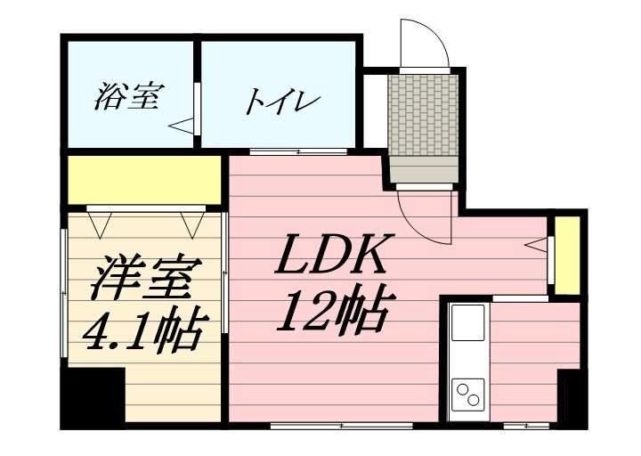 レジディア大通西(1LDK/8階)の間取り写真