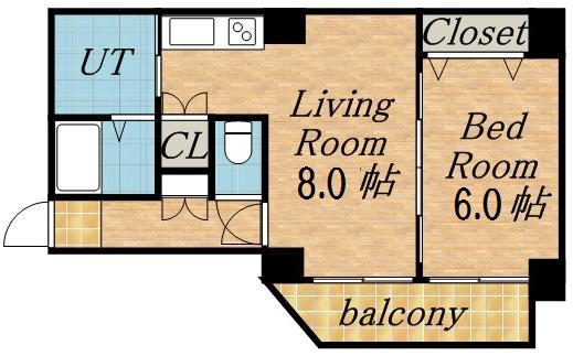 パルクアレース・ダハイム(1LDK/11階)の間取り写真