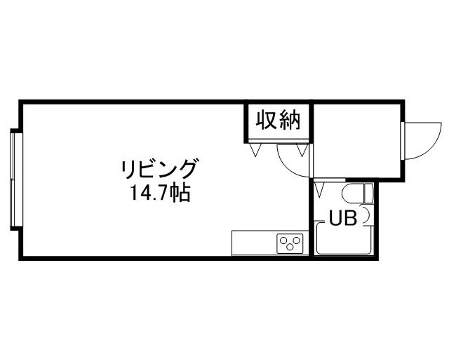 プレサント発寒ステーション(ワンルーム/7階)の間取り写真