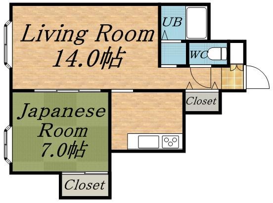 プレサント発寒ステーション(1LDK/6階)の間取り写真